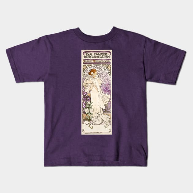 Art Nouveau 1920s Art Kids T-Shirt by AlondraHanley